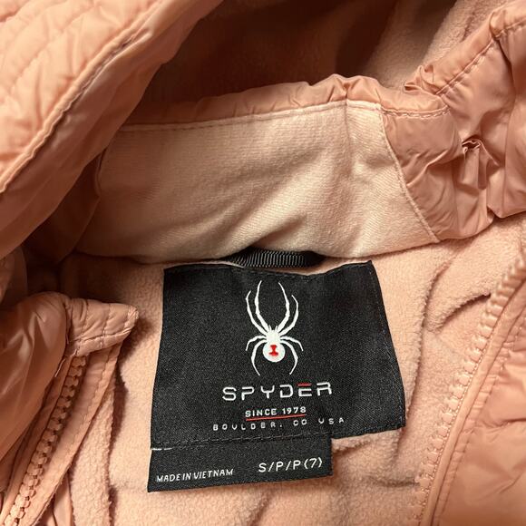 Spyder Timeless Hoodie Puffer Jacket Size 7 - Picture 7 of 7